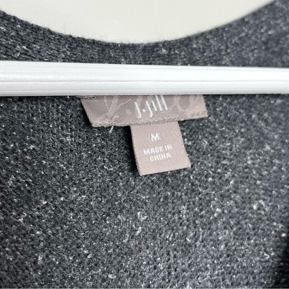 J. Jill Silk Blend Women’s V Neck Pocket Midi Dress Dark Grey Size‎ Medium - Picture 6 of 9